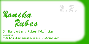 monika rubes business card